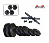 Body Tech 25Kg-Combo With 15 Inches Dumbells Rod 